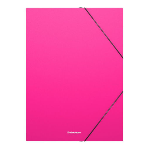 Picture of ELASTIC A4 3 FLAP FOLDER NEON PINK